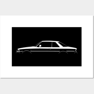 Mazda 626 Coupe (CB) Silhouette Posters and Art